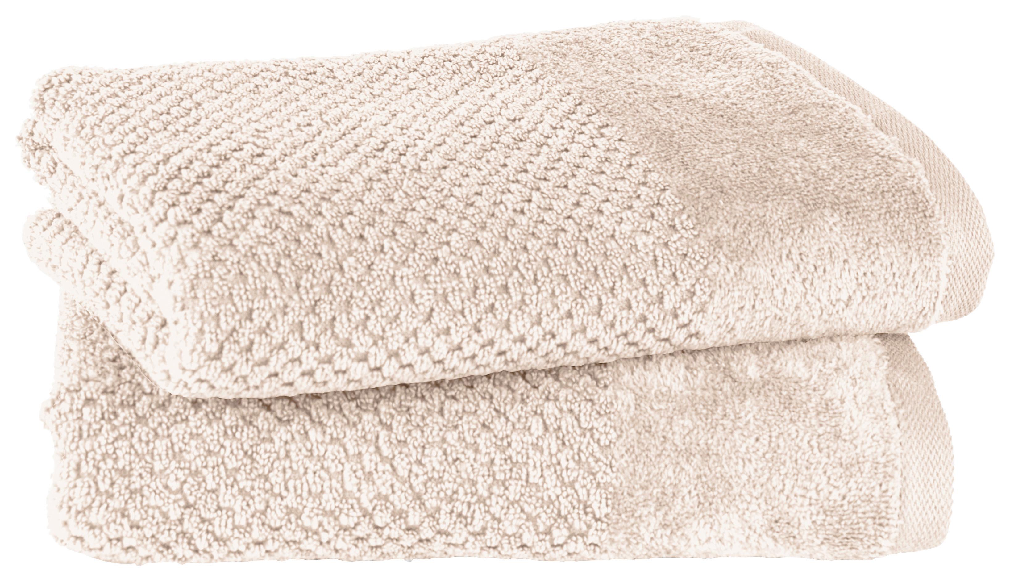 HANDTUCHSET Popcorn 2er Set Creme