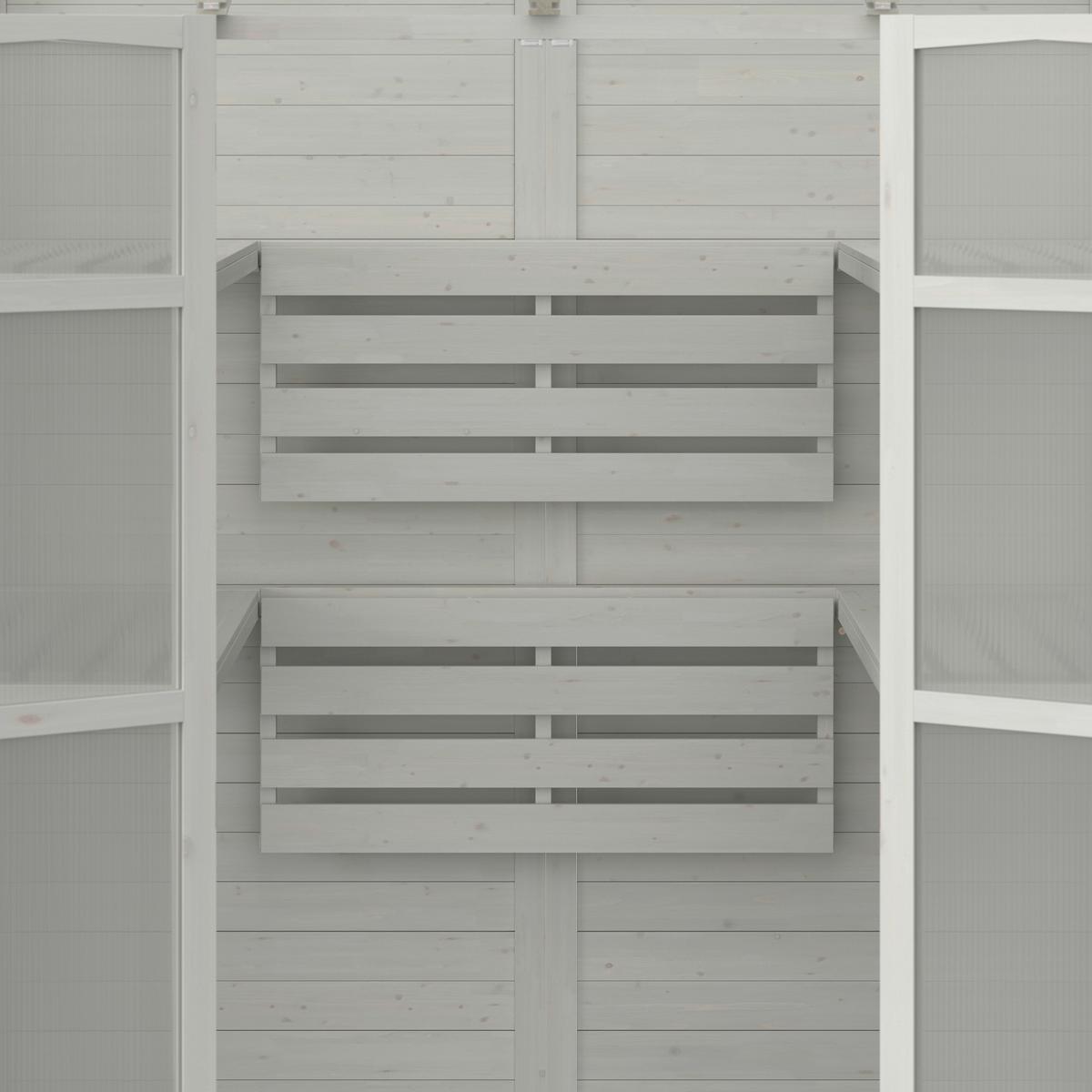 DOMČEK NA NÁRADIE ERIN - biela, Modern, drevo/plast (147/195/74cm) - Bessagi Garden