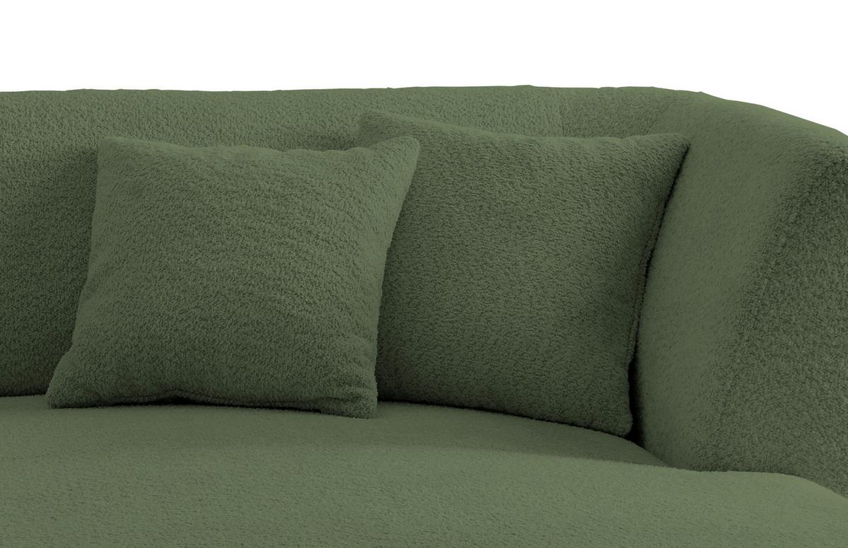 Ecksofa Colori Dunkelgrün S: 264/160 Cm - Dunkelgrün/Schwarz, MODERN, Holz/Textil (264/160cm) - MID.YOU