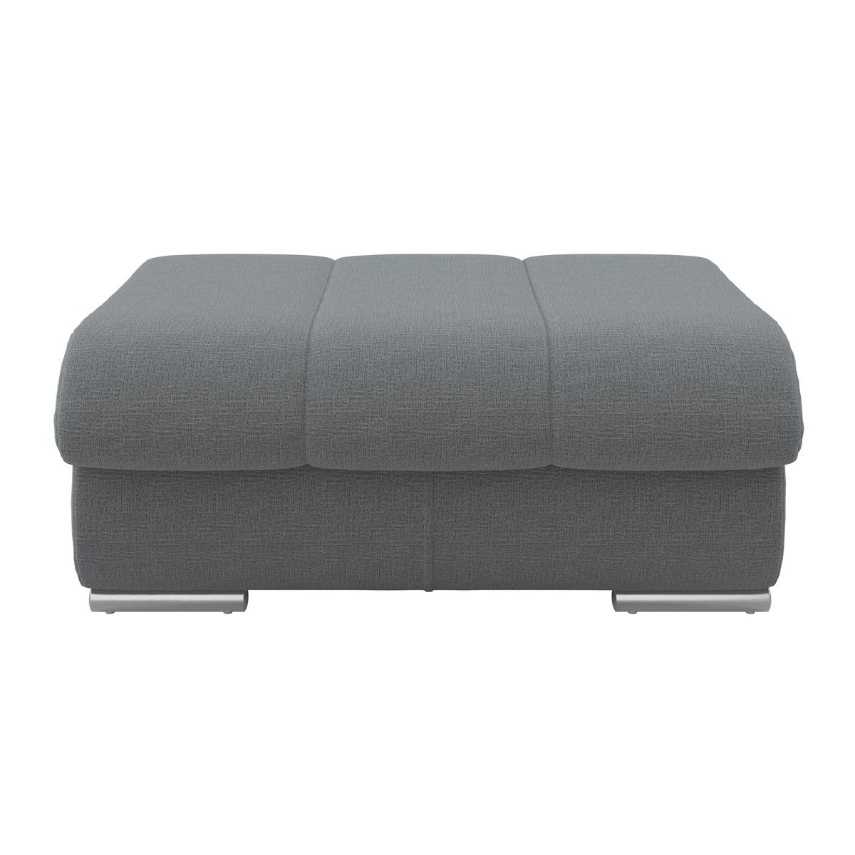 Hocker Multi anthrazit, B: 100cm - Chromfarben/Anthrazit, MODERN, Textil (100/43/80cm) - Luca Bessoni