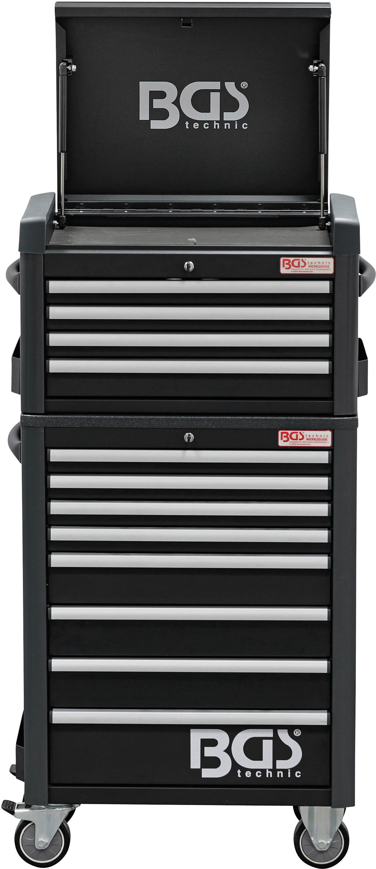 Werkstattwagen Profi Standard Schwarz/Sliberfarben B:72,4cm - Silberfarben/Schwarz, Basics (72,4/145,8/47cm)