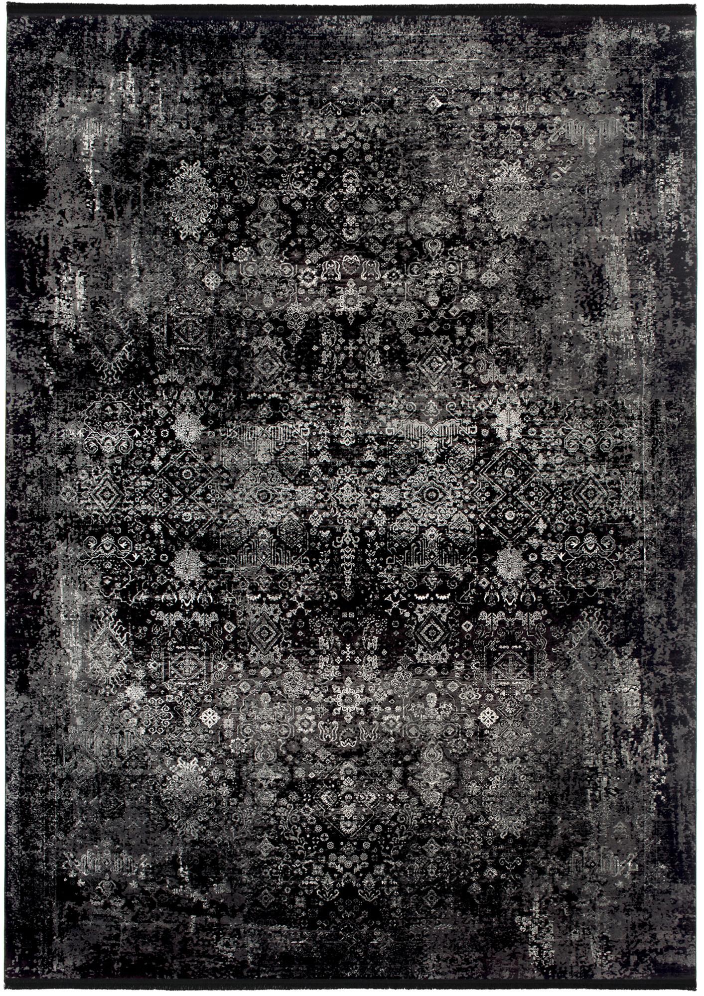 Webteppich Grau/Schwarz Calais 240x340 cm - Schwarz/Grau, Design, Textil (240/340cm) - Dieter Knoll