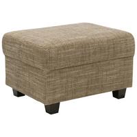 Polsterhocker Norma Braun/Beige Webstoff H: 41 cm - Wengefarben/Beige, Design, Textil (67/41/52cm) - MID.YOU
