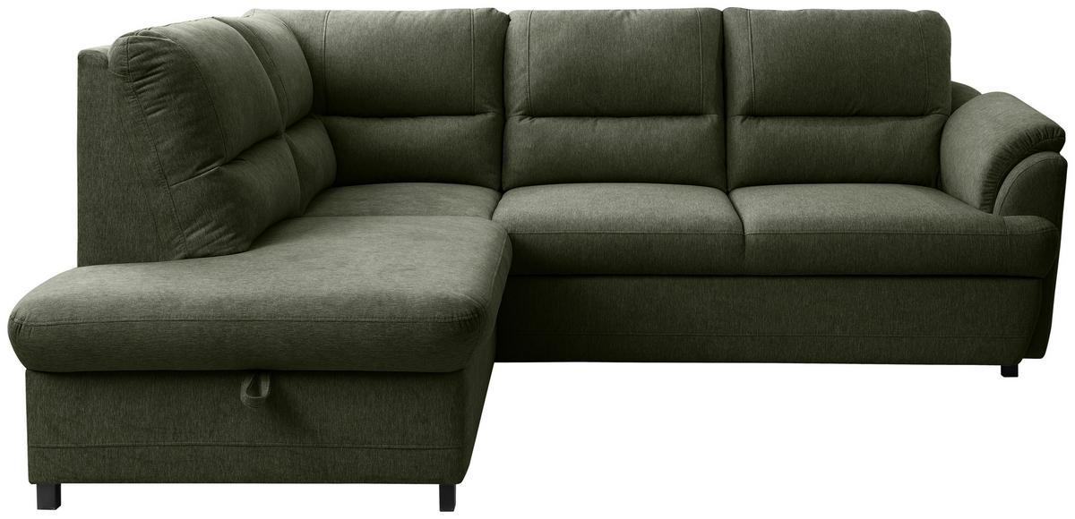 Ecksofa Gusto Grün S: 200x240 cm - Greige/Schwarz, Basics, Textil (200/240cm) - MID.YOU