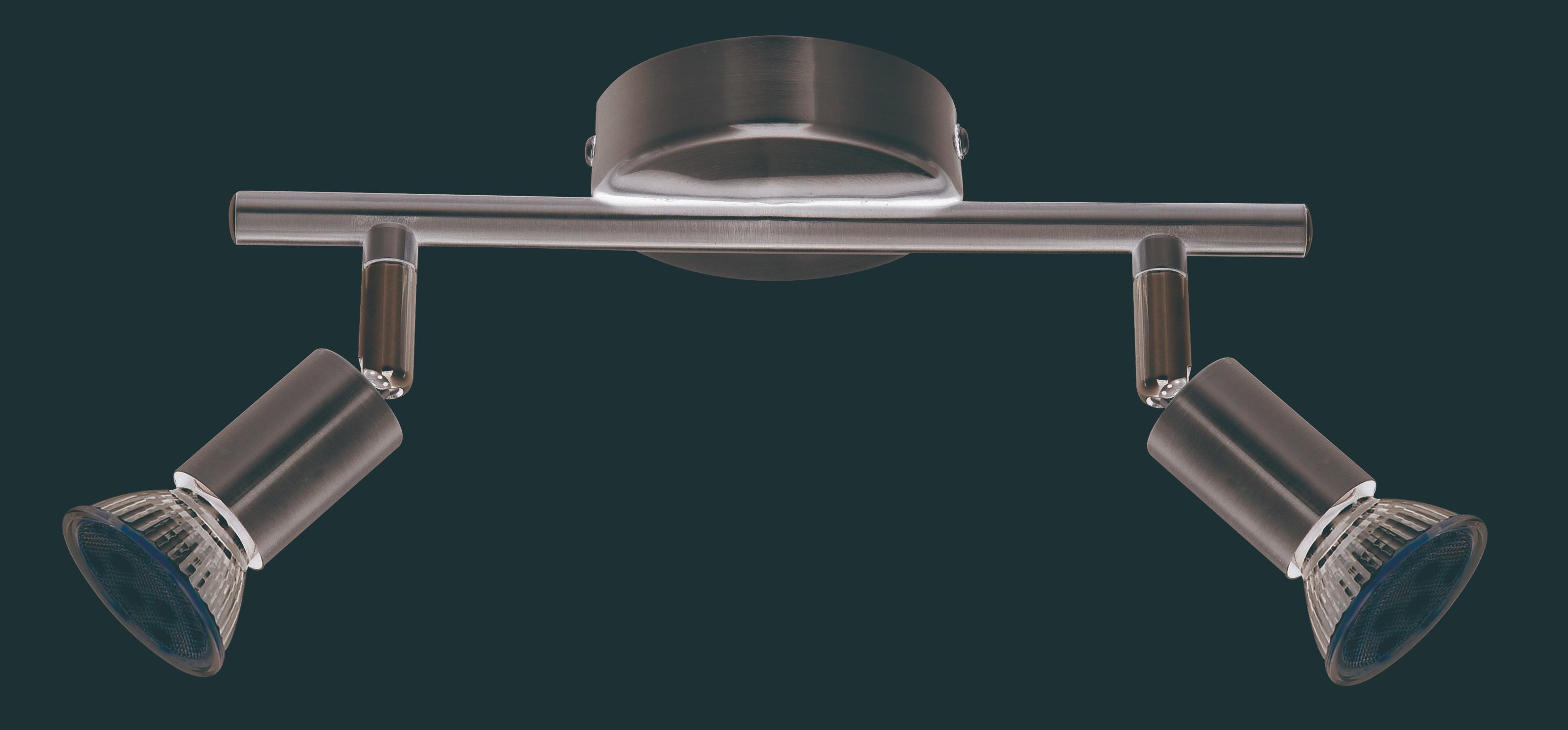 LED-Strahler Marko 2-Flammig verstellbar L: 22,5 cm - Chromfarben/Nickelfarben, KONVENTIONELL, Metall (22,5/8/14,5cm) - Luca Bessoni