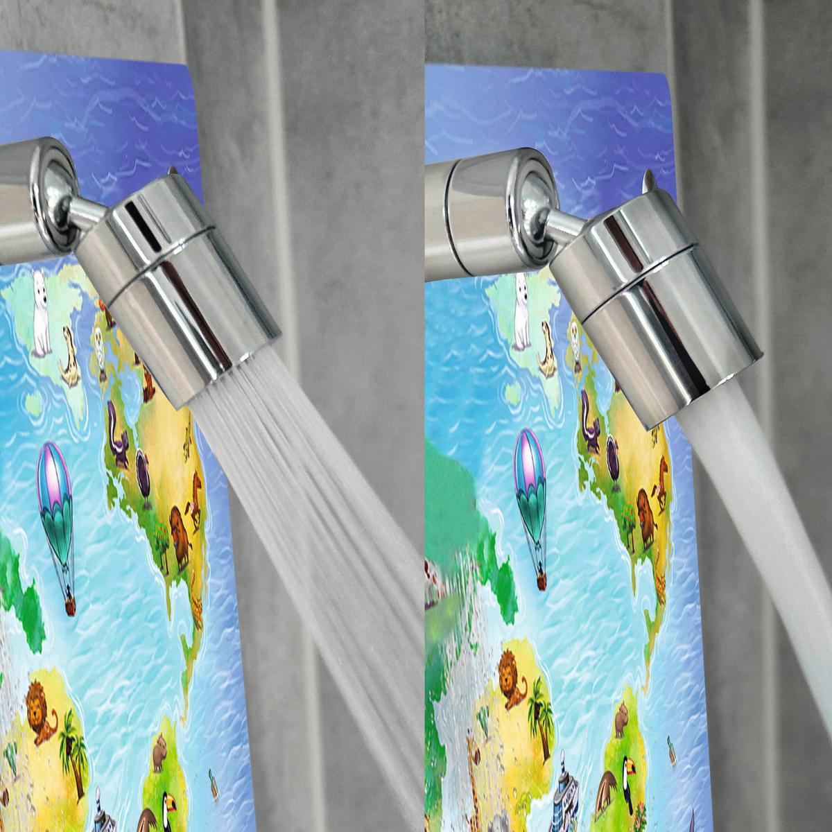 Kinderdusche Fredis Kinderdusche Welt - Blau/Gelb, Basics, Kunststoff (30/4,5/40cm)