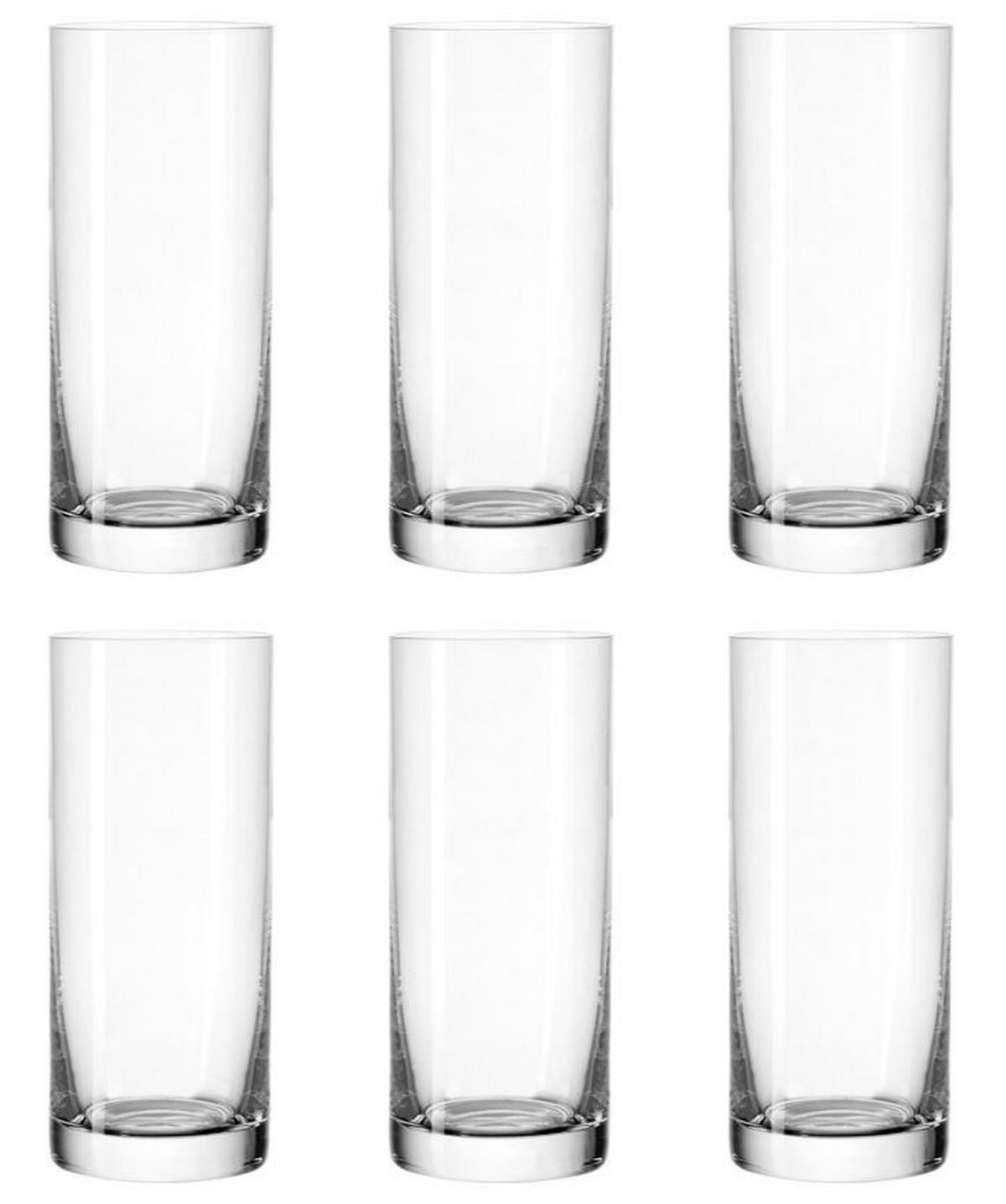Gläserset Klar B: 6,4 cm - Klar, Basics, Glas (6,4/14,5/6,4cm) - Leonardo