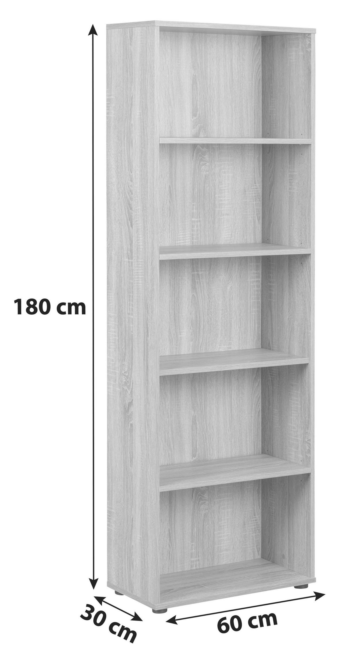 Standregal Dekor Parini 60 Cm Sonoma Eiche - Sonoma Eiche, Basics, Holzwerkstoff (60/180/30cm) - MID.YOU