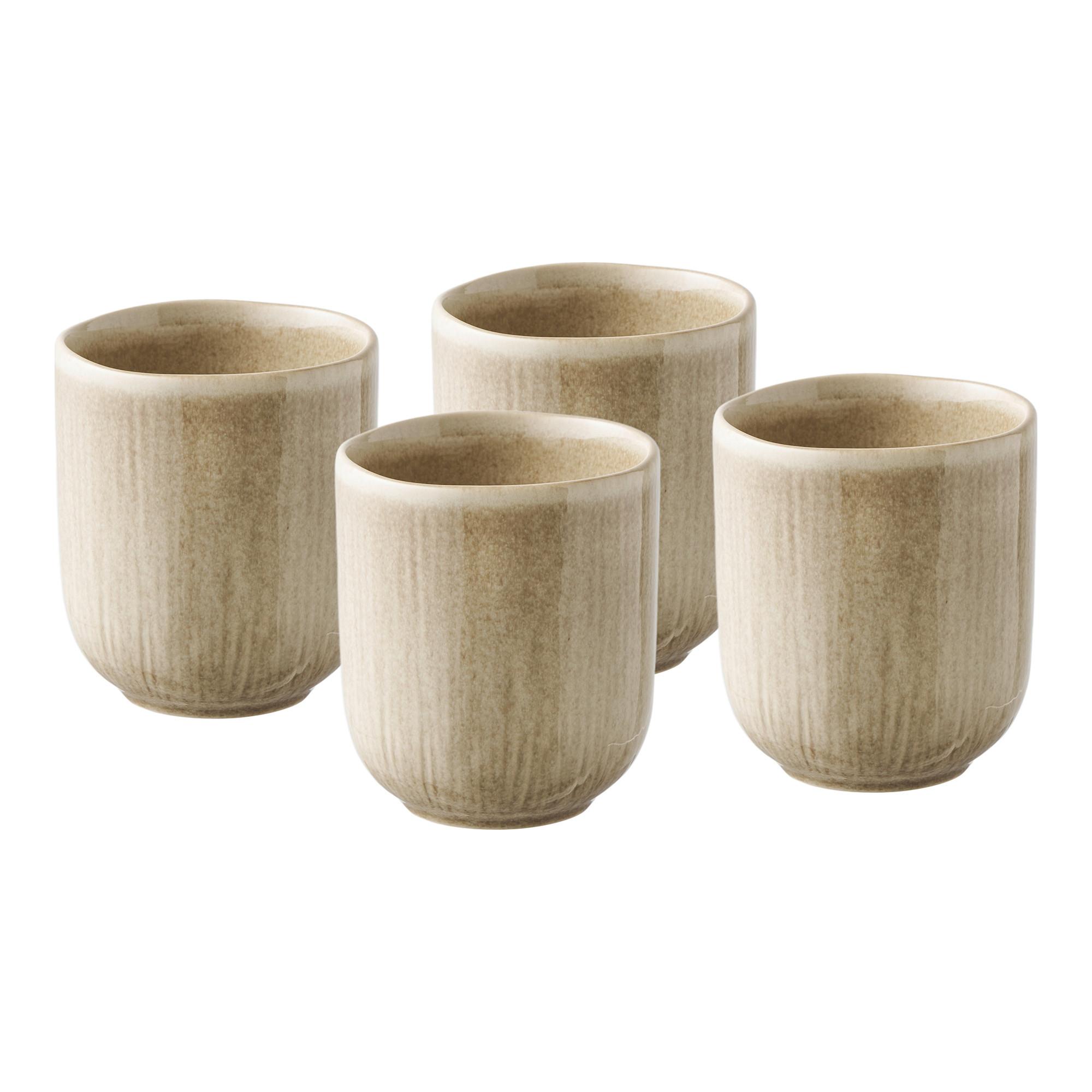 Becherset Viola Mug Steinzeug Beige 4 -Teilig.