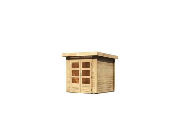 Gartenhaus mit Pultdach Natur 204x222x204cm Ansfelden 1 - Naturfarben, MODERN, Holz (204/222/204cm) - Karibu Gartenhaus mit Pultdach Natur 204x222x204cm Ansfelden 1 - Naturfarben, MODERN, Holz (204/222/204cm) - Karibu