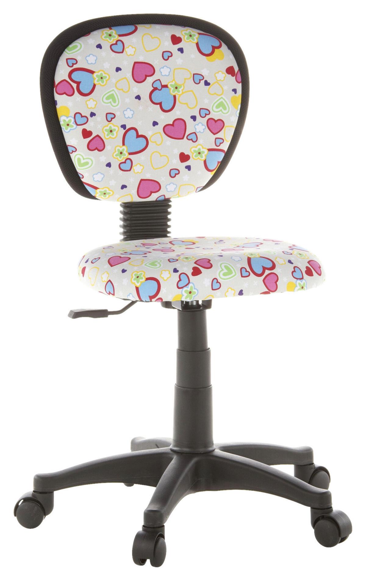 Jugenddrehstuhl Kiddy Top Flowers & Hearts - Multicolor, Basics, Kunststoff (40/79-90/37cm) - MID.YOU