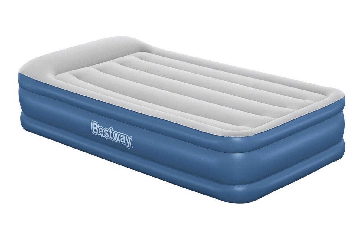 Luftbett Kerstin 191x97x46 cm Bis 300kg, inkl. Pumpe - Blau/Dunkelgrau, KONVENTIONELL, Kunststoff/Metall (191/97/46cm) - Bestway