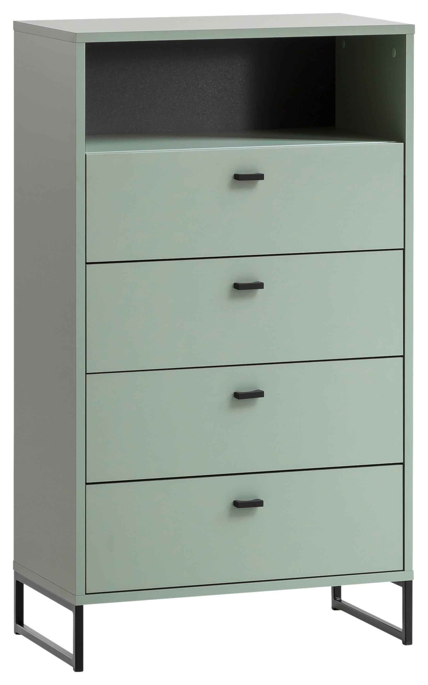 HIGHBOARD JANNE HIGHBOARD 600 4SK NISCHE - Schwarz/Grün, LIFESTYLE, Holzwerkstoff (60,2/103,9/33,1cm) - MID.YOU