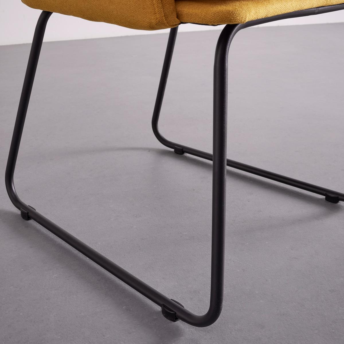 Stolička s podrúčkami MIA žltá - čierna/žltá, Modern, kov/textil (55,5/83/55cm) - Bessagi Home