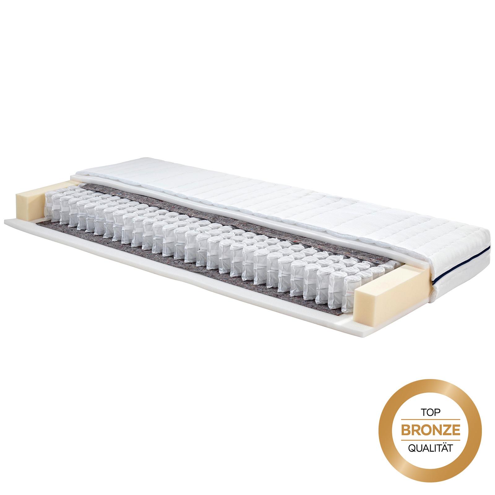 Taschenfederkernmatratze Rolly 90x200cm Mittelfest - Weiß, Textil (90/200cm) - Primatex