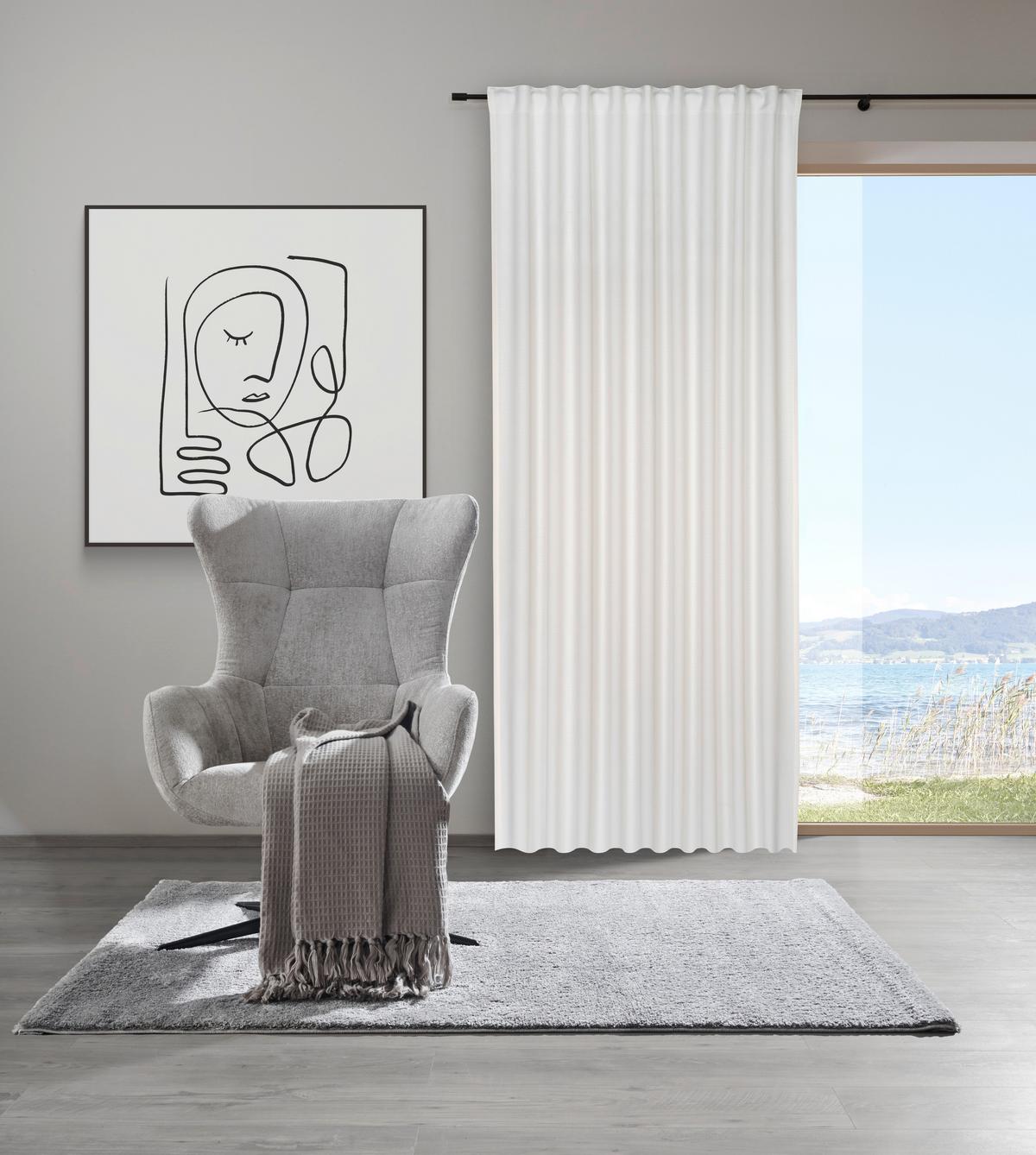 HOTOVÝ ZÁVĚS Leo, 135/255cm, přírodní - přírodní barvy, textil (135/255cm) - Premium Living