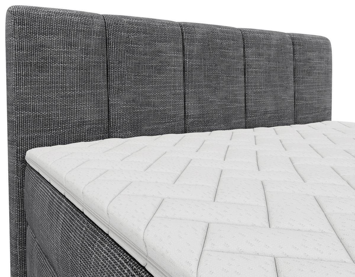 Boxbett Bari Anthrazit, Lf: 140x200cm - Anthrazit/Buchefarben, MODERN, Holz/Holzwerkstoff (140/200cm) - MID.YOU