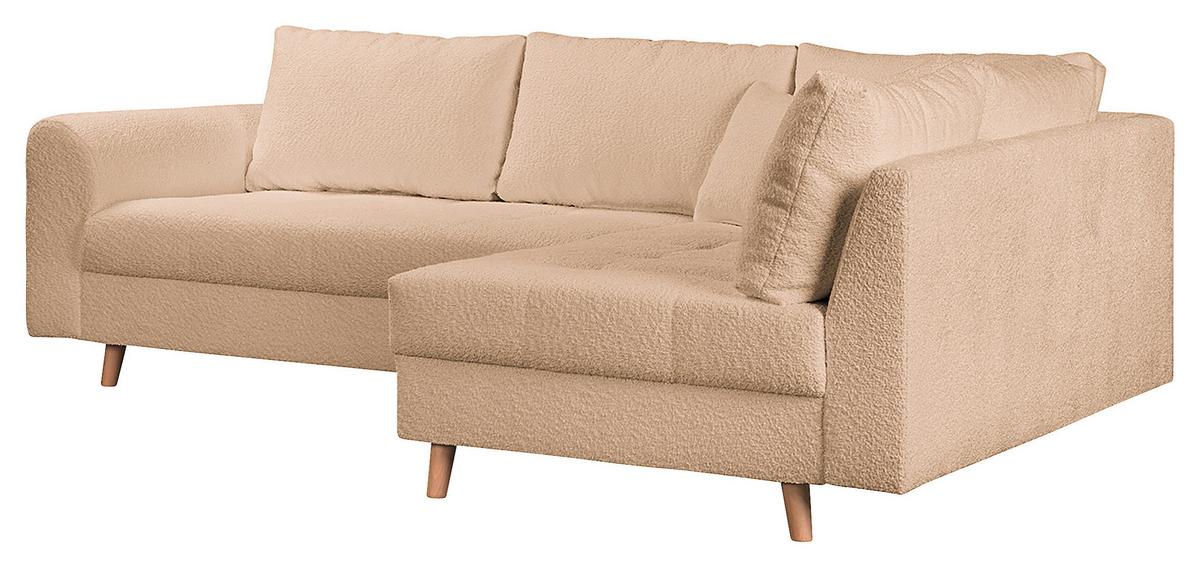 Ecksofa Ariella Beige S: 231x161 cm - Beige/Naturfarben, Design, Textil (231/161cm) - Livetastic