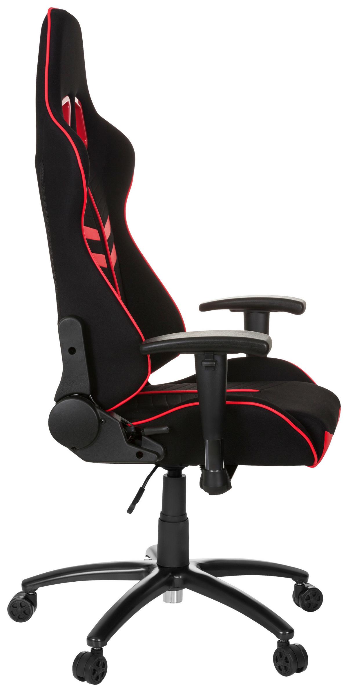 Gamingstuhl League Pro I Rot/schwarz - Rot/Schwarz, MODERN, Kunststoff/Textil (72/138/63cm) - MID.YOU