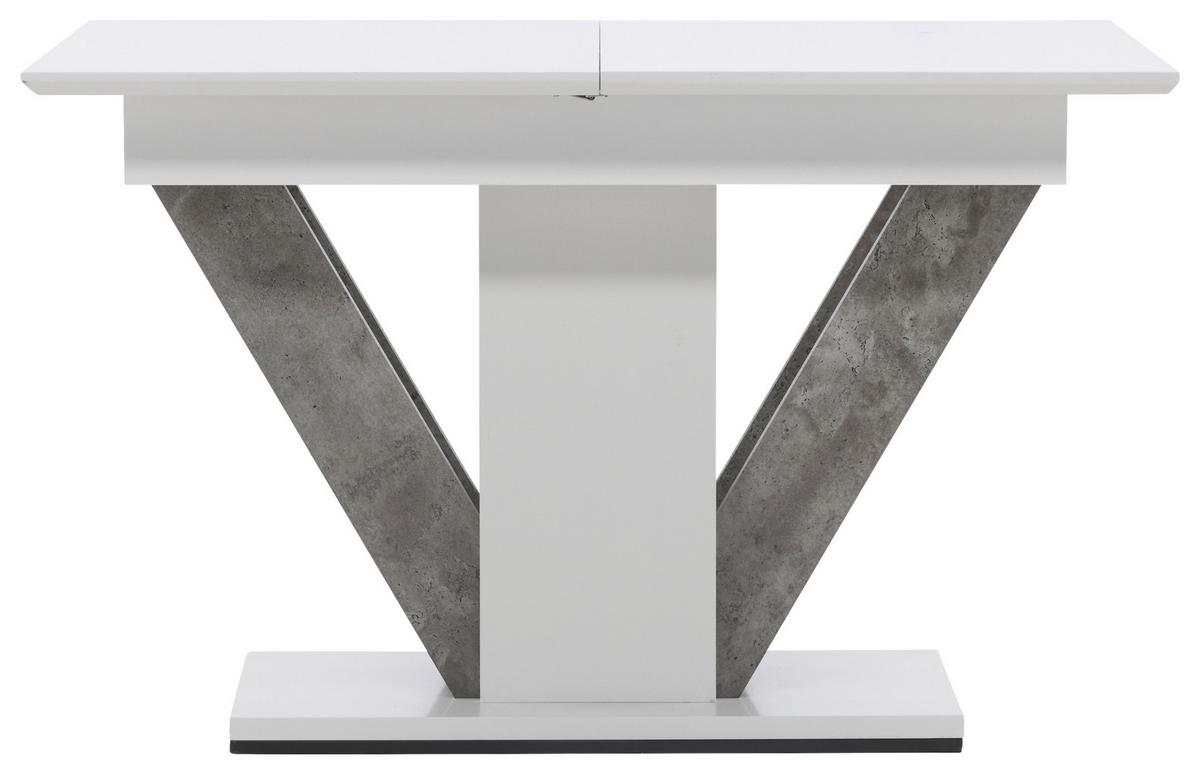 Esstisch Disa - Weiß/Grau, Design, Holz/Holzwerkstoff (120/80/76cm) - Livetastic