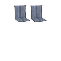 Niederlehner Auflage 2er-Set Tissa 98x46x8cm Anthrazit/Blau - Blau/Anthrazit, Basics, Textil (98/46/8cm) - Gardenson
