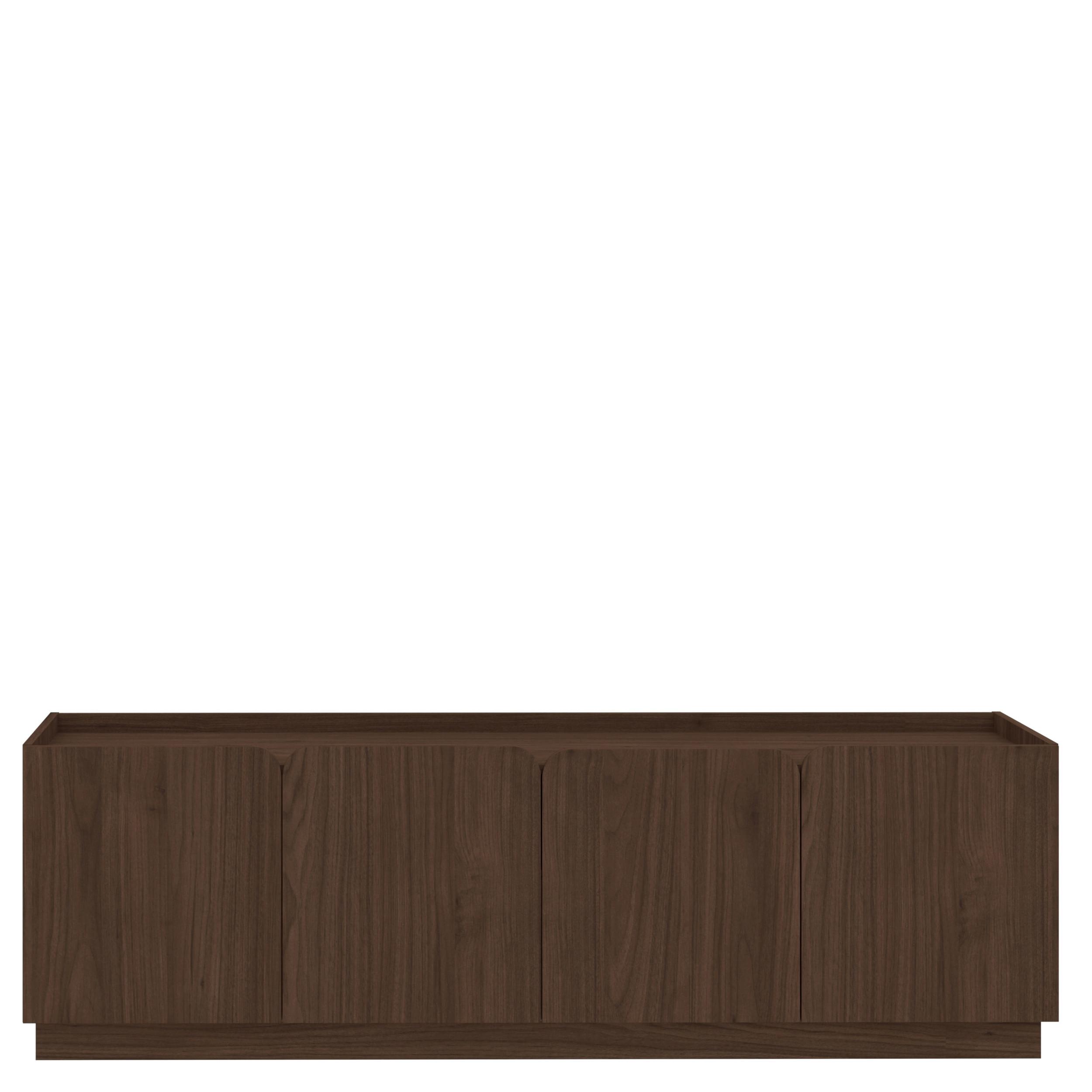 LOWBOARD Nikko Walnussfarben B: 180cm - Walnussfarben, Design, Holzwerkstoff (180/59,7/40cm) - MID.YOU