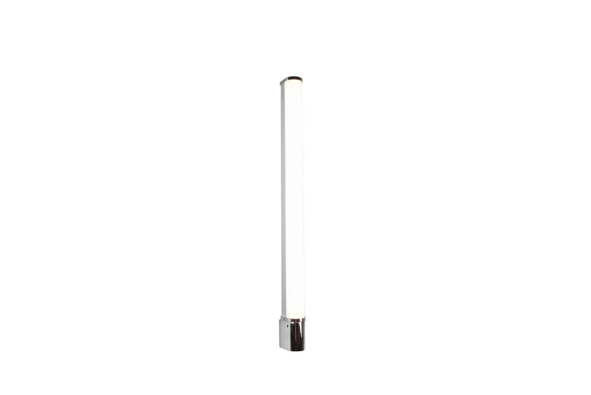 Bad-Wandleuchte Ip44 1-Flammig mit Schalter inkl. Steckdose - Chromfarben, Basics, Kunststoff/Metall (79/5,5/7cm) - Trio Leuchten