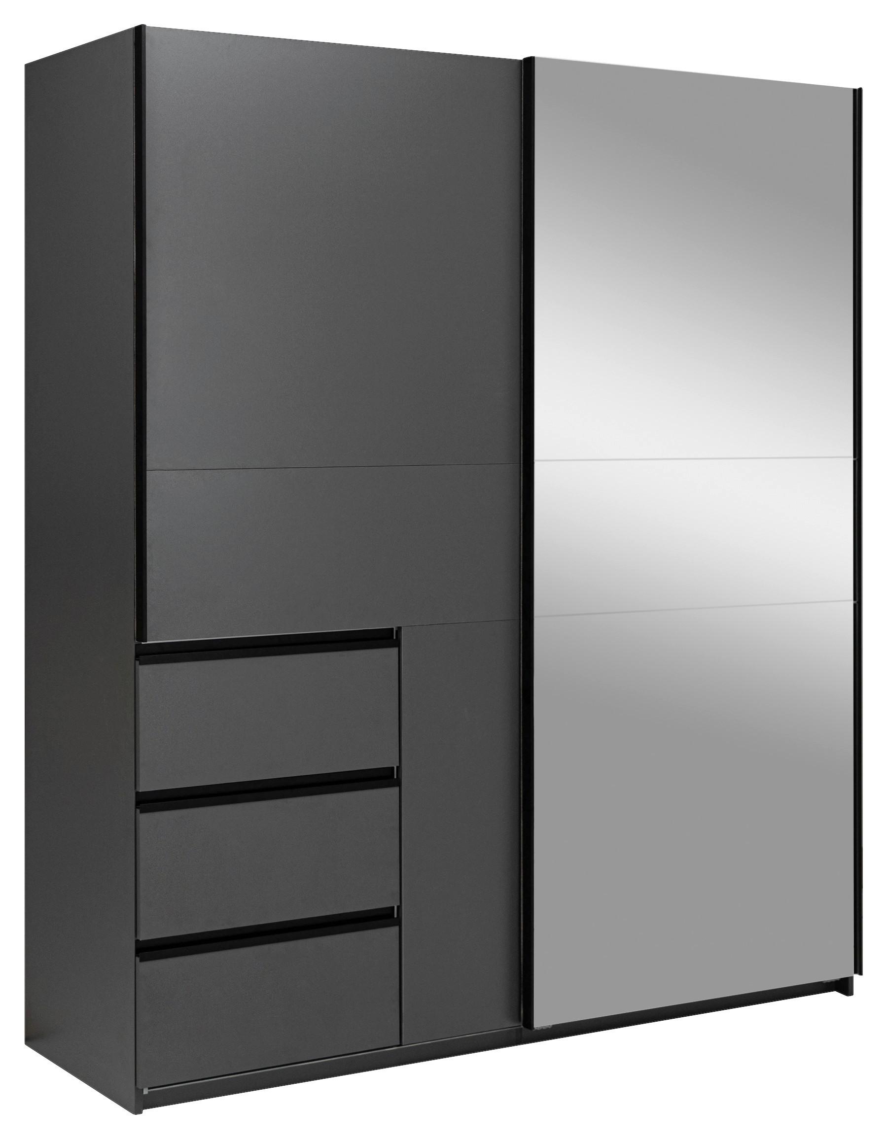 SCHIEBETÜRENSCHRANK Wilma Graphitfarben B: 175cm - Graphitfarben, MODERN, Holzwerkstoff (175/210/61,5cm) - P & B