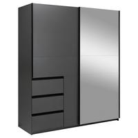 SCHIEBETÜRENSCHRANK Wilma Graphitfarben B: 175cm - Graphitfarben, MODERN, Holzwerkstoff (175/210/61,5cm) - P & B