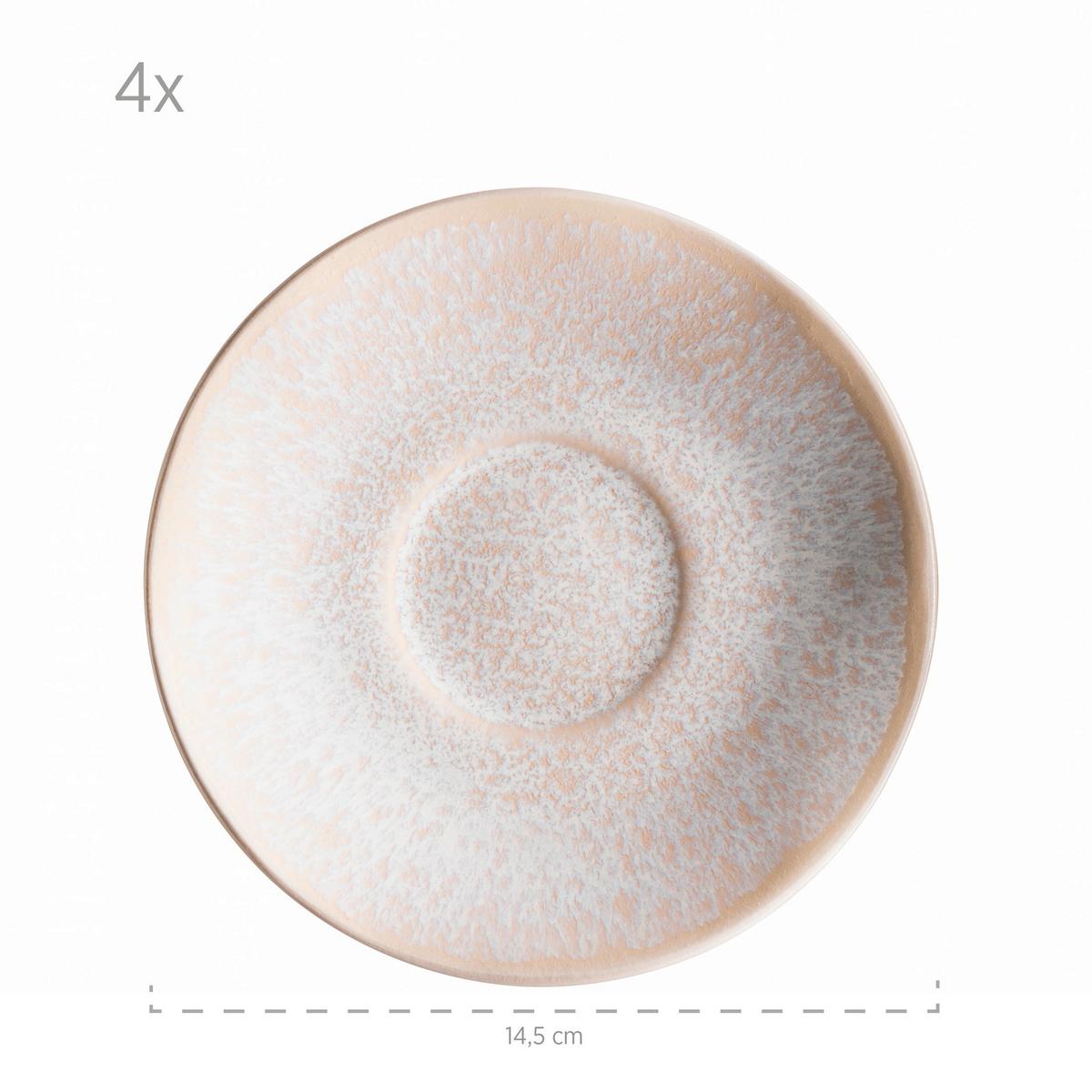 Kaffeeservice Frozen 4 Personen Geschirr Set - Weiß, Basics, Keramik (13,5/6,5/10cm) - Mäser