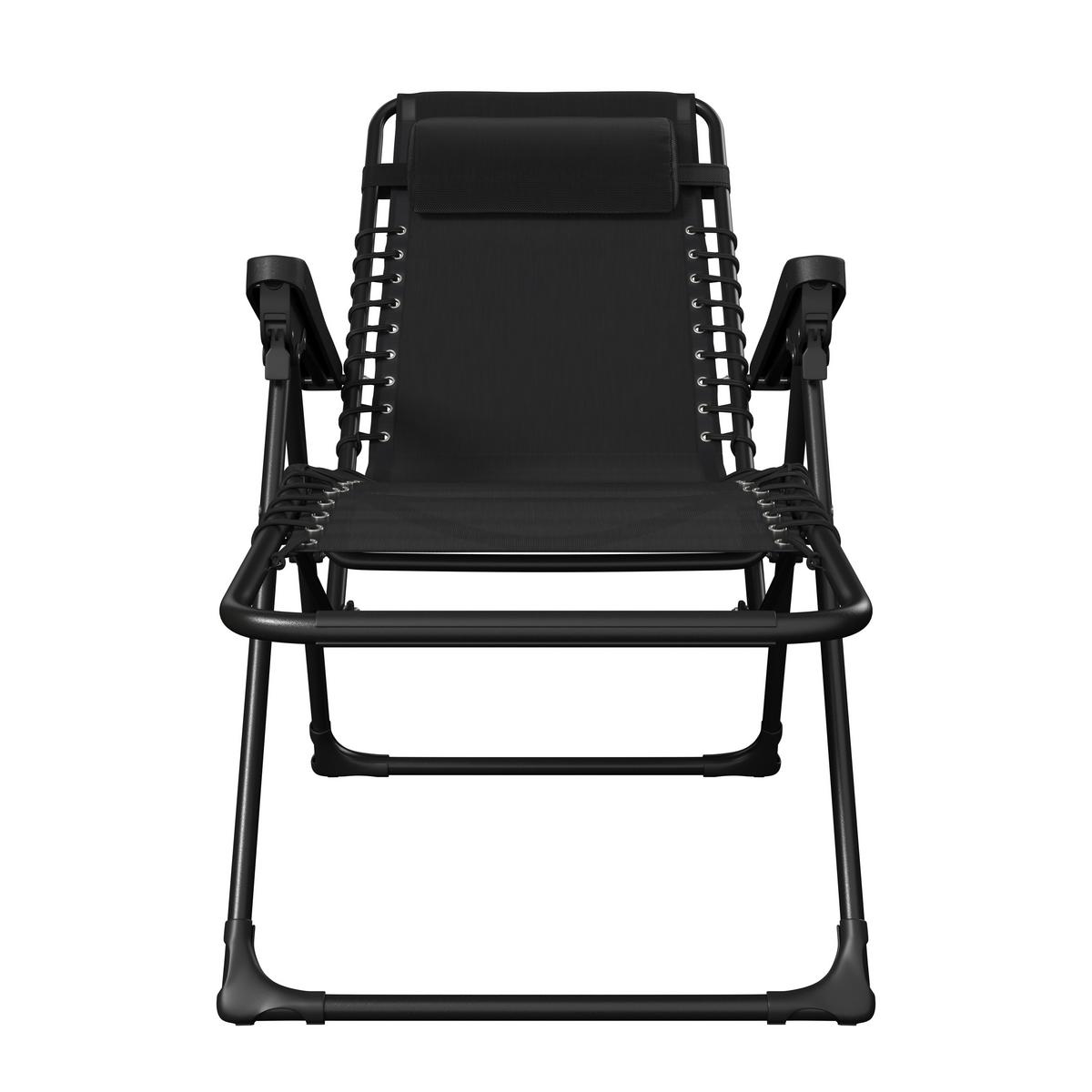 ZÁHRADNÉ KRESLO MARCEL - čierna, Basics, kov/textil (63,5/108/159cm) - Mömax