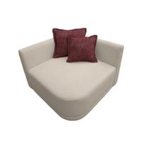 Sofa Zuri Naturfarben/rot, B: 110cm - Rot/Schwarz, Trend, Textil (110/75/115cm) - Livetastic