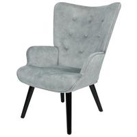 Ohrensessel Luke - Schwarz/Grau, MODERN, Holz/Textil (68/96/74cm)