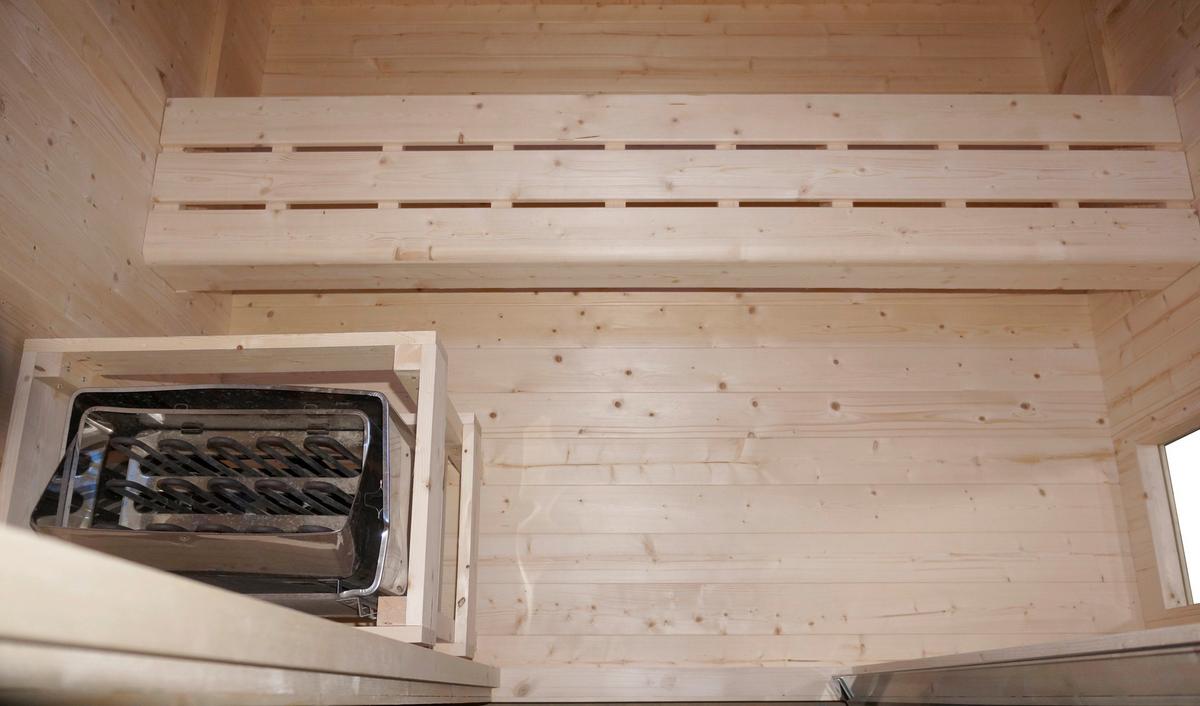 Infrarotkabine Lahti Holzfarben B: 181,5 cm - Fichtefarben, KONVENTIONELL, Holz (198/181,5/202,2cm) - Sanotechnik