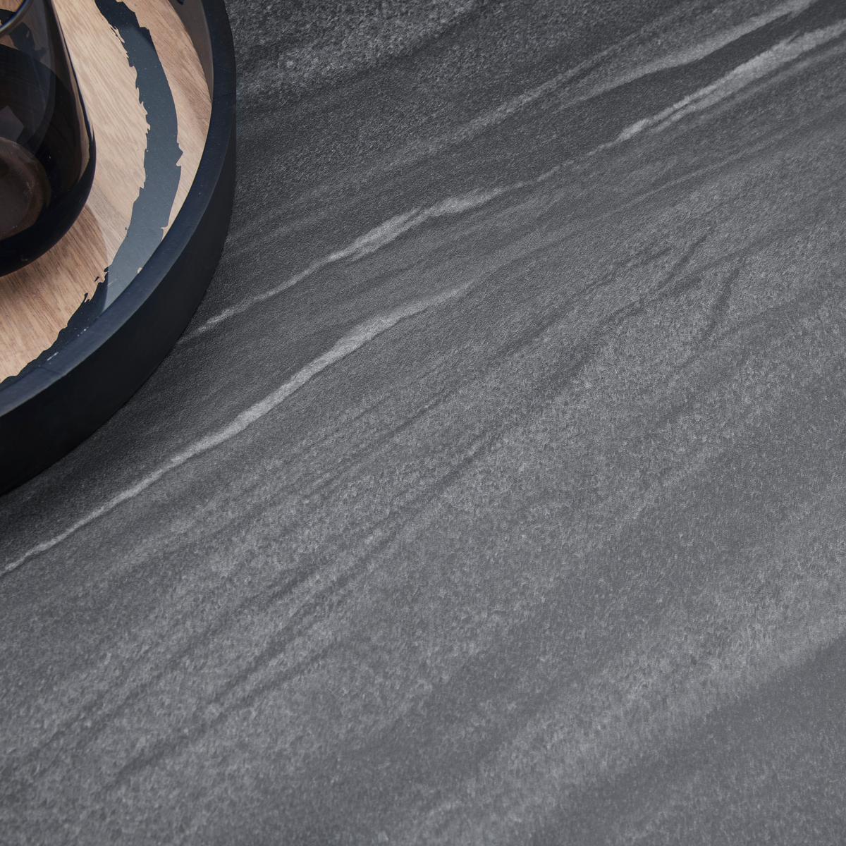 Jídelní stůl PAUL 120x80 - šedá/černá, Moderní, kov/keramika (120/76/80cm) - Mömax