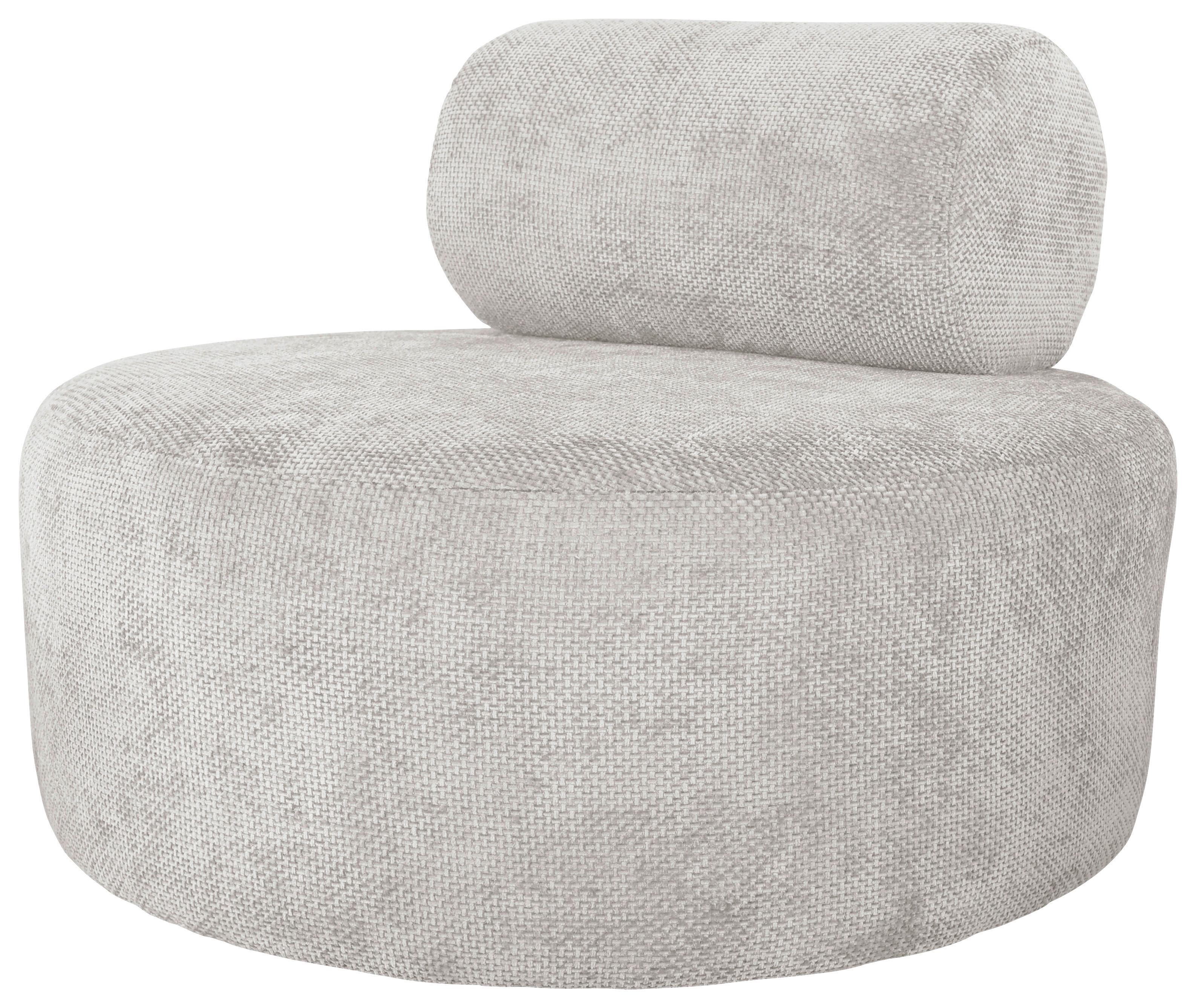 Relaxsessel Moss Weiß B: 88 cm - Schwarz/Weiß, Basics, Textil (88/70/88cm) - Livetastic