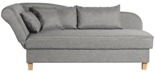 Recamiere Selma Hellgrau Links Mit Bettkasten+schlaffunktion - Buchefarben/Hellgrau, Design, Textil (190/88/82cm) - Max Winzer