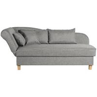 Recamiere Selma Hellgrau Links mit Bettkasten+schlaffunktion - Buchefarben/Hellgrau, Design, Textil (190/88/82cm) - Max Winzer