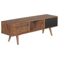 Nízka komoda pod TV Repa š:140cm masív - čierna/farba indického palisandra, Design, drevo (140/45/35cm) - MID.YOU