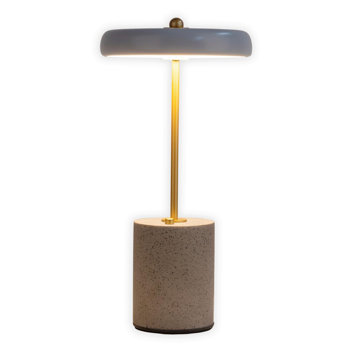 Akku-Tischleuchte 5306416 - Goldfarben/Grau, Design, Metall (15/30cm) - Näve