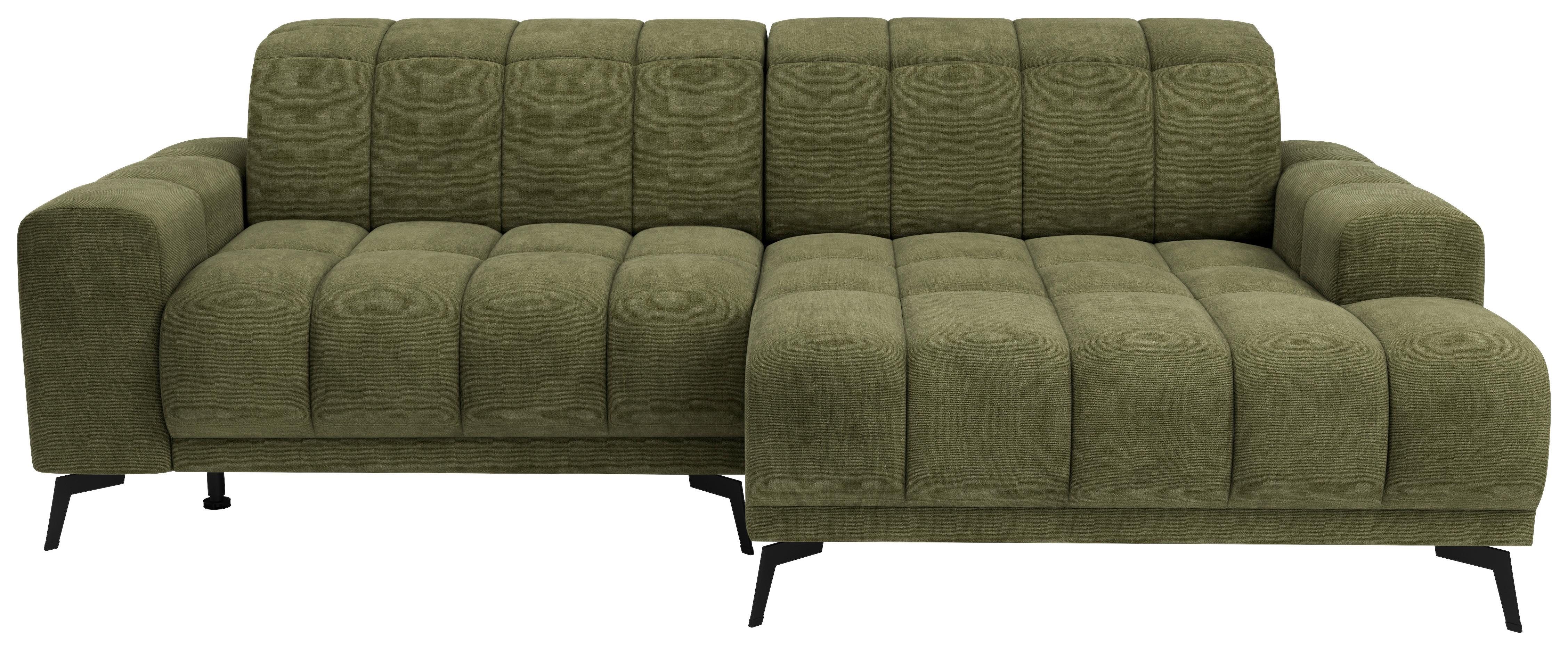 Rohová sedačka LAYA, pravá, olivově zelená tkanina MEMPHIS - olivově zelená, Moderní, textil (250/155cm) - Premium Living