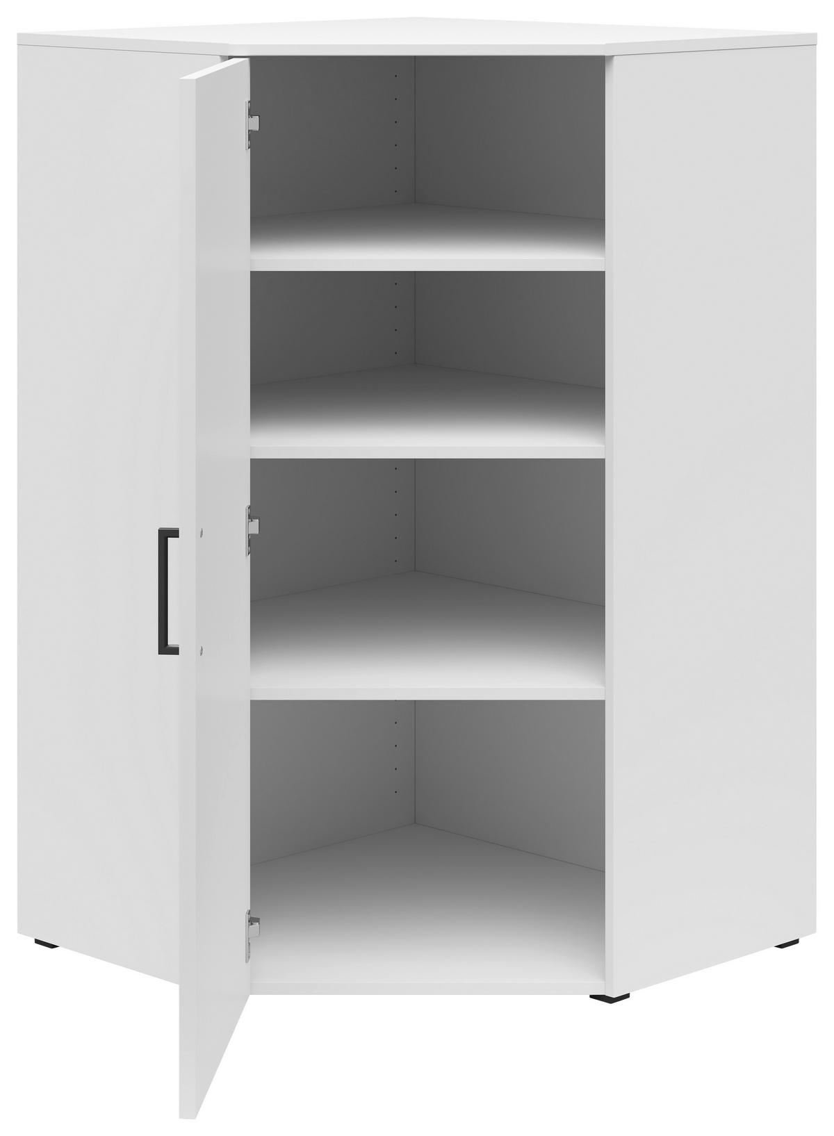 Rohová komoda MULTISTAURAUM - čierna/biela, Modern, kompozitné drevo/plast (101/115/79cm)