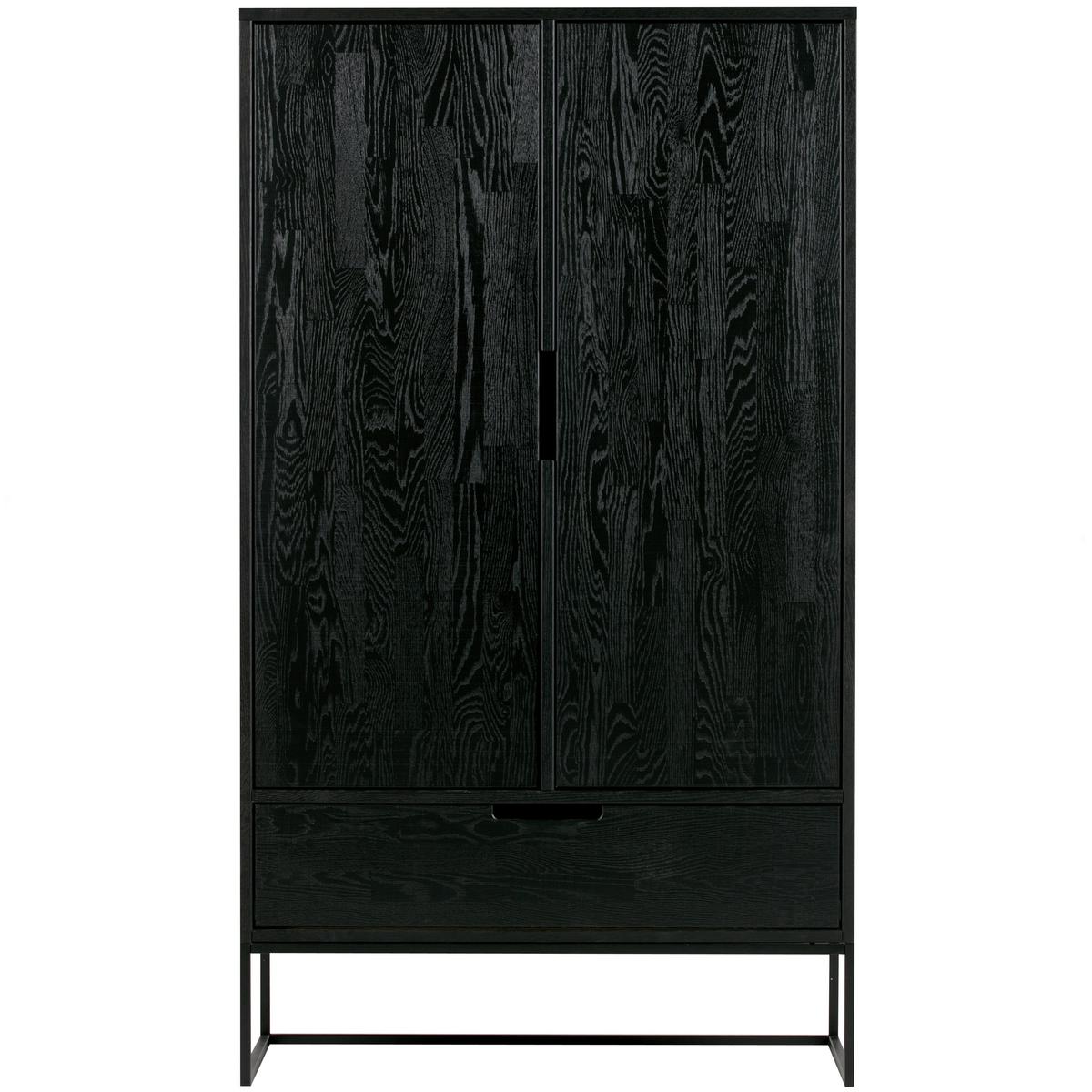 Mehrzweckschrank Silas Schwarz B: 85 Cm - Schwarz, Design, Holz (85/149/35,5cm) - Livetastic