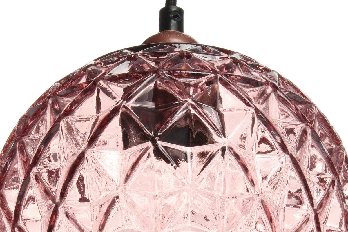 Hängeleuchte Corvus Rosa B: 18 cm - Rosa, Basics, Glas (18/18/18cm) - Kayoom