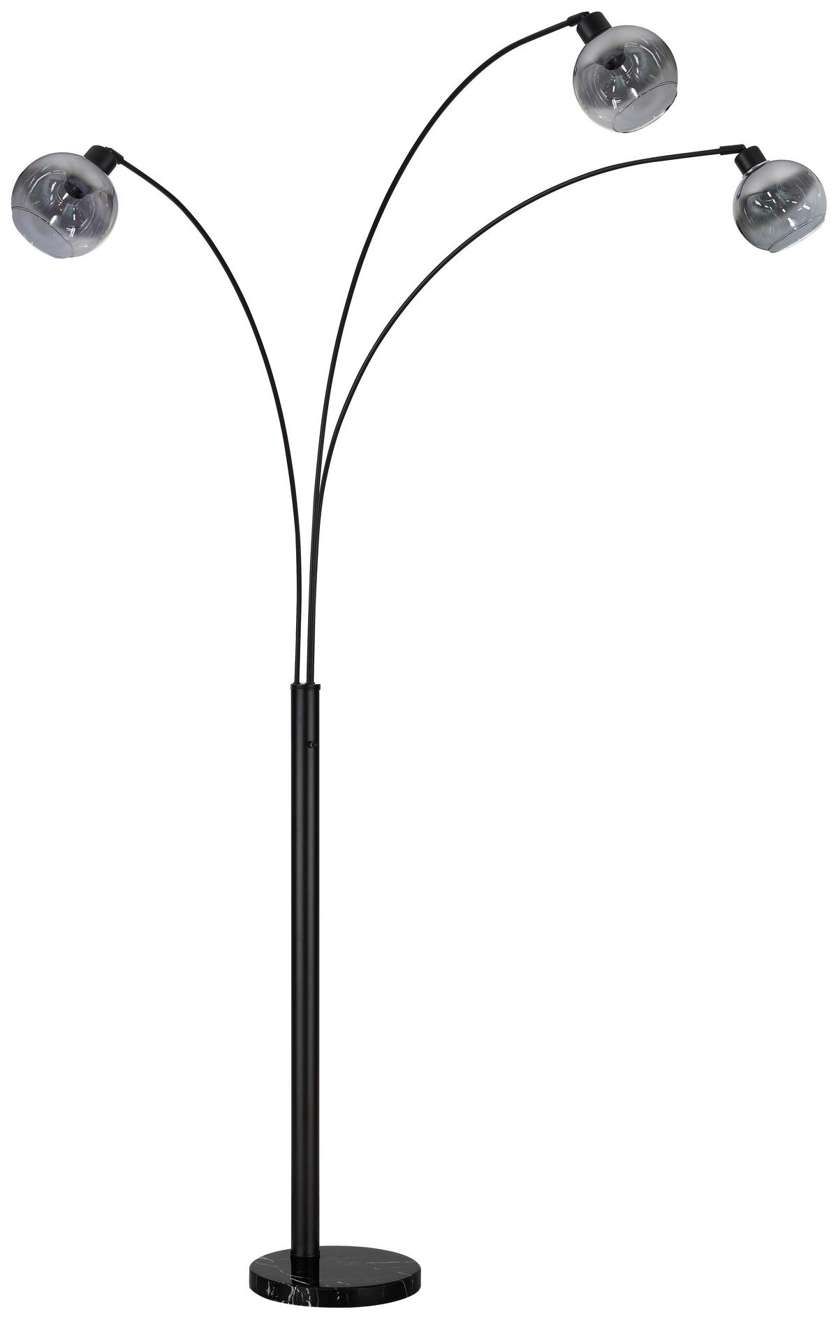 Állólámpa Teresa - fekete, Modern, kő/Üveg (95/170/202cm) - Luca Bessoni