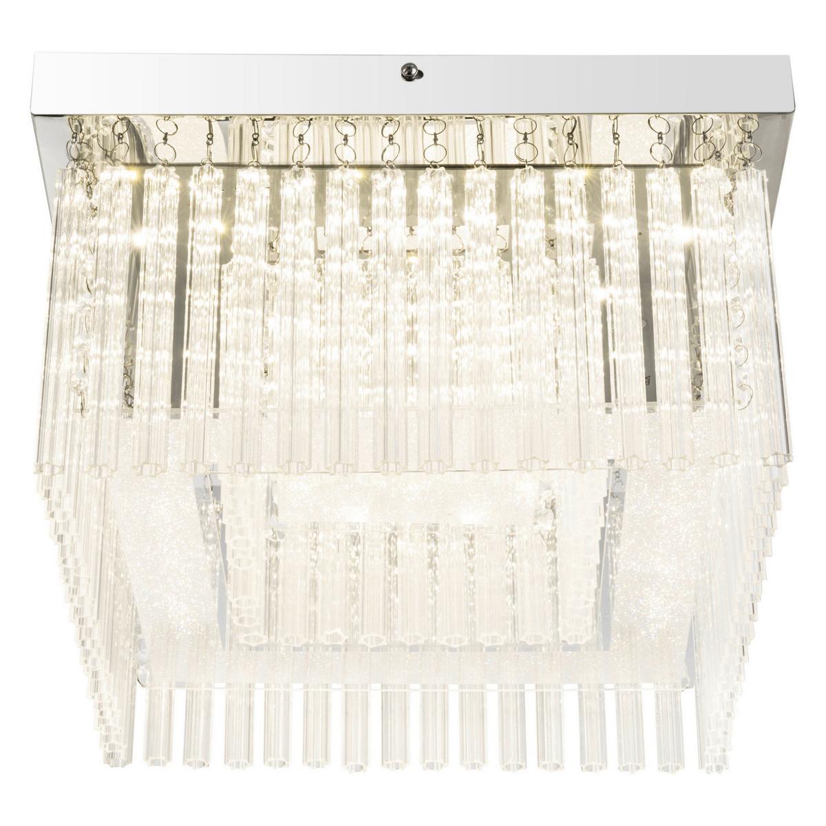 LED-Deckenleuchte 68567-21 Vince - Chromfarben, Basics, Glas/Metall (36/36/21.5cm) - Globo