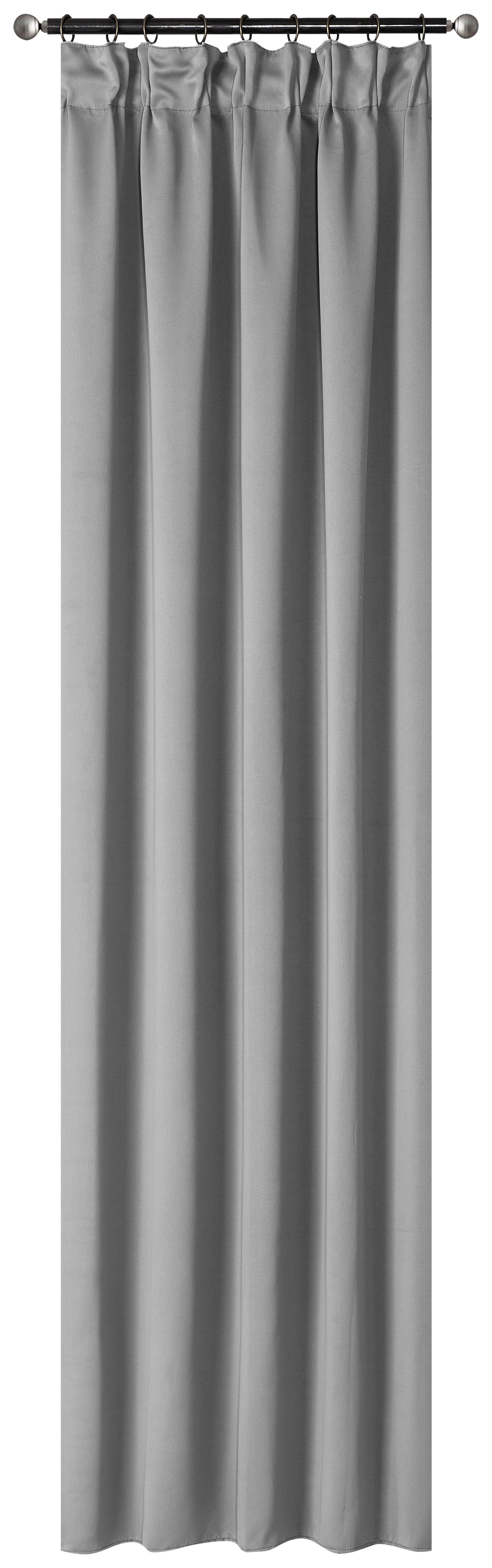 Vorhang mit Band Simone 135x175 cm Silberfarben - Silberfarben, ROMANTIK / LANDHAUS, Textil (135/175cm) - James Wood