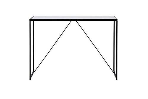 Konsolentisch Glam Console Schwarz/Weiß B: 30 cm - Schwarz/Weiß, KONVENTIONELL, Holzwerkstoff/Metall (111/30/76cm) - Livetastic