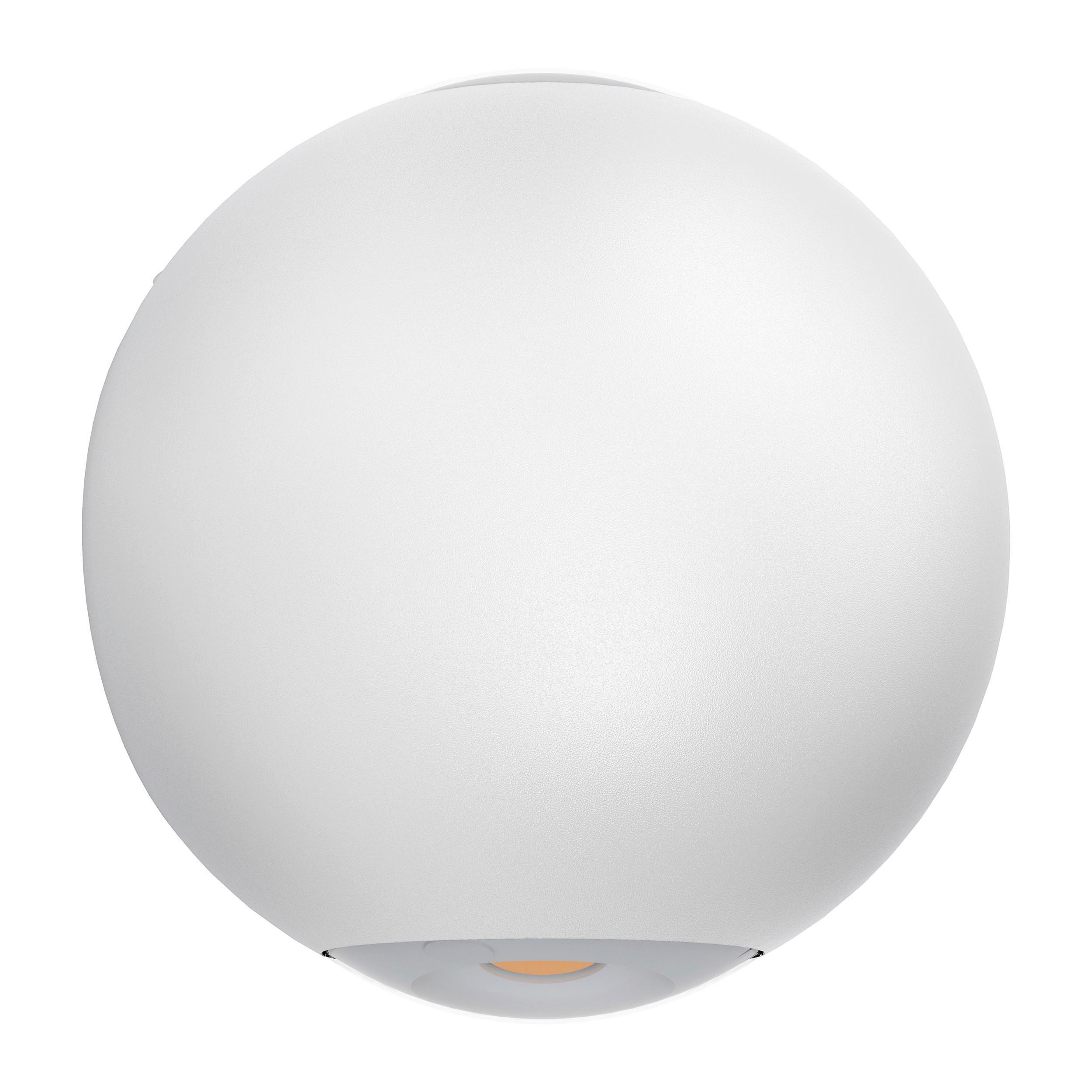 LED-Wandleuchte Abugo Weiss D: 10,5cm - Klar/Weiß, Basics, Glas/Metall (10,5cm) - Eglo
