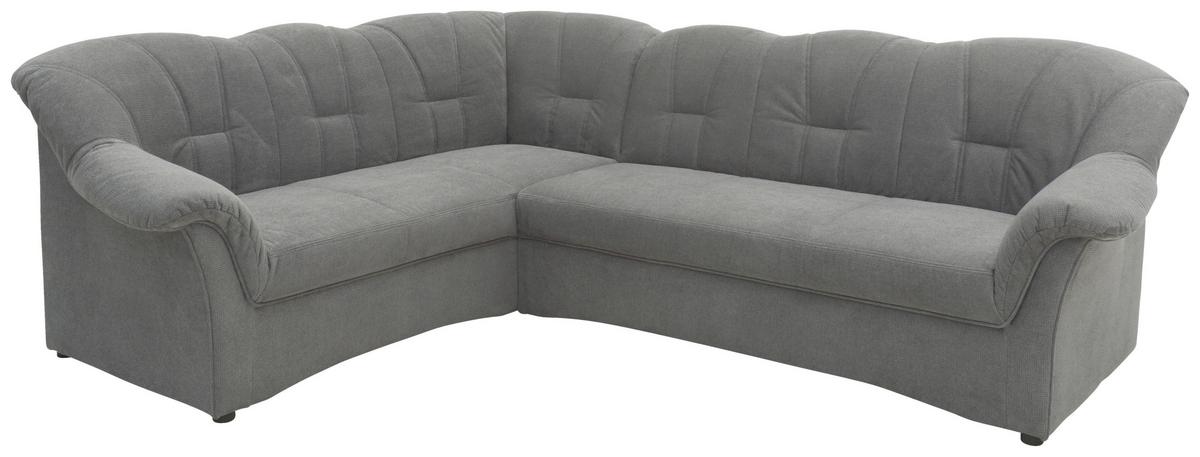 Ecksofa Papenburg Dunkelgrau - Dunkelgrau/Schwarz, KONVENTIONELL, Textil (192/243cm) - MID.YOU
